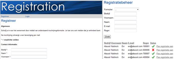 Gratis eventsite