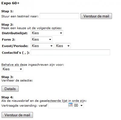 Versturen nieuwsbrief