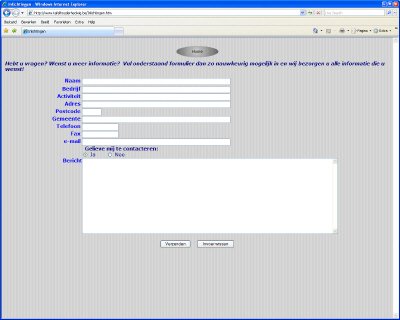 Voorbeeld invulformulier vroeger