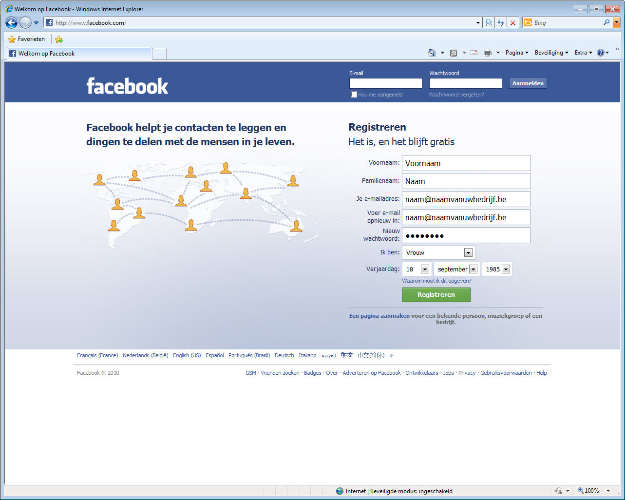 configuratie facebook