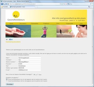 Registratie beurs - registratie congres