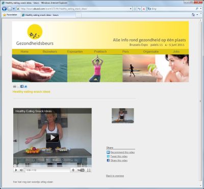 Website beurs / website congres - video - detail