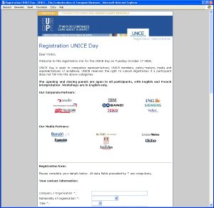 Registrations UNICE Day