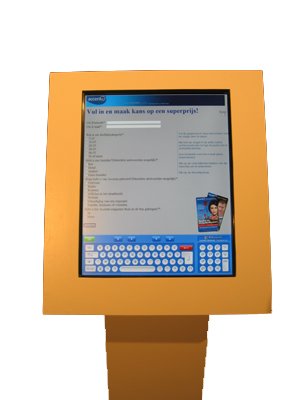 Kiosk of informatiezuil voor bezoekersanalyse